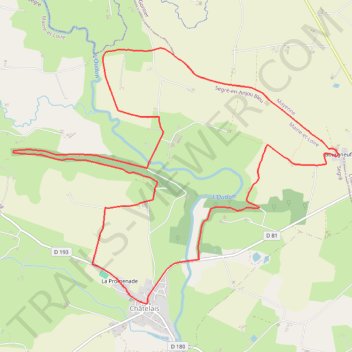 Itinéraire Circuit Châtelais, distance, dénivelé, altitude, carte, profil, trace GPS