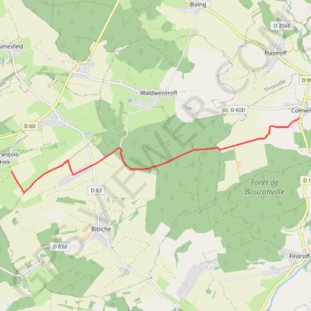 Itinéraire L2 St Francois Colmen, distance, dénivelé, altitude, carte, profil, trace GPS