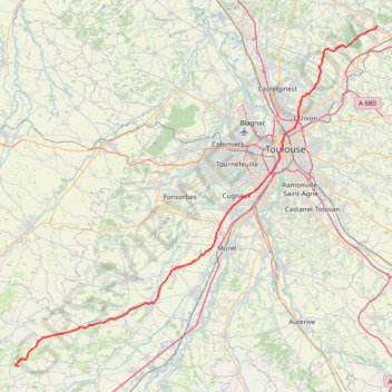 Itinéraire Buzet sur Tarn - Peyrissas-18855324, distance, dénivelé, altitude, carte, profil, trace GPS