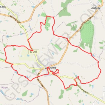 Itinéraire Laplume, circuit des lacs et lavoirs dans les coteaux de Gascogne - Pays de l'Agenais, distance, dénivelé, altitude, carte, profil, trace GPS