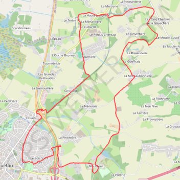 Itinéraire Rando à Carquefou, distance, dénivelé, altitude, carte, profil, trace GPS