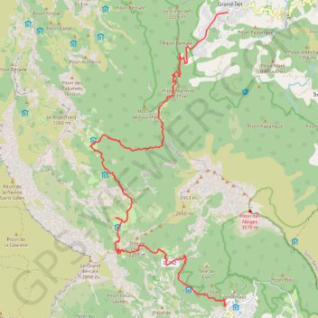 Itinéraire Cilaos, Mafate, La Nouvelle, Salazie, distance, dénivelé, altitude, carte, profil, trace GPS