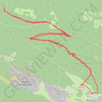 Itinéraire Pic de Tourroc, distance, dénivelé, altitude, carte, profil, trace GPS