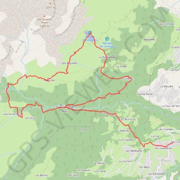 Itinéraire Refuge Mayères - Cordon, distance, dénivelé, altitude, carte, profil, trace GPS