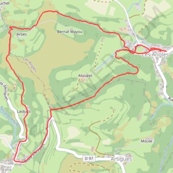 Itinéraire La Baronnie des Angles, distance, dénivelé, altitude, carte, profil, trace GPS