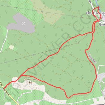 Itinéraire Vieux Cannet à Entraygues, distance, dénivelé, altitude, carte, profil, trace GPS