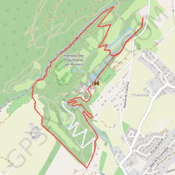 Itinéraire Charence Canal tour de la colline, distance, dénivelé, altitude, carte, profil, trace GPS