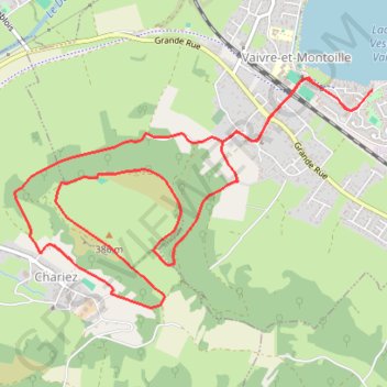 Itinéraire Vaivre-chariez-camp de césar, distance, dénivelé, altitude, carte, profil, trace GPS