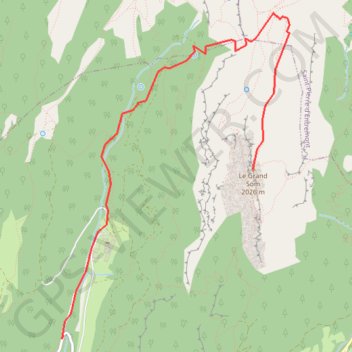 Itinéraire Grand Som, distance, dénivelé, altitude, carte, profil, trace GPS