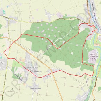 Itinéraire Forêt de Beynes - Aqueduc de l'Avre, distance, dénivelé, altitude, carte, profil, trace GPS