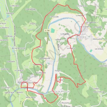 Itinéraire ST LEON / VEZERE, distance, dénivelé, altitude, carte, profil, trace GPS