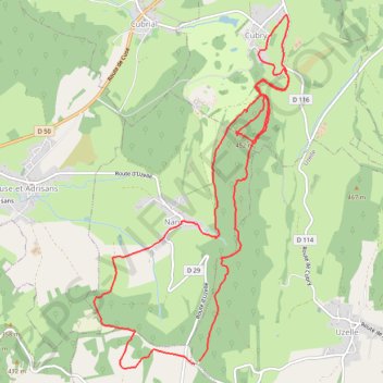 Itinéraire Nans les jonquilles, distance, dénivelé, altitude, carte, profil, trace GPS