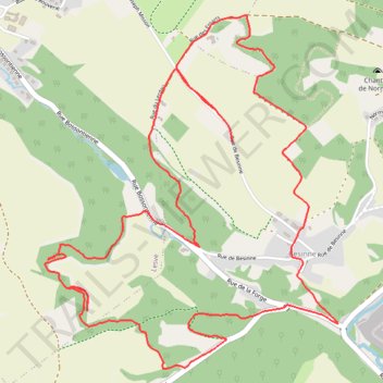 Itinéraire Boucle Pré Mathy - Besinne, distance, dénivelé, altitude, carte, profil, trace GPS