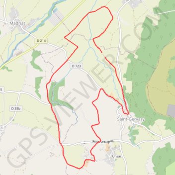 Itinéraire Rando St Gervazy, petite balade tranquille, distance, dénivelé, altitude, carte, profil, trace GPS