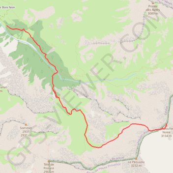 Itinéraire La Roche Noire, distance, dénivelé, altitude, carte, profil, trace GPS