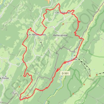Itinéraire Les Hautes Combes, distance, dénivelé, altitude, carte, profil, trace GPS