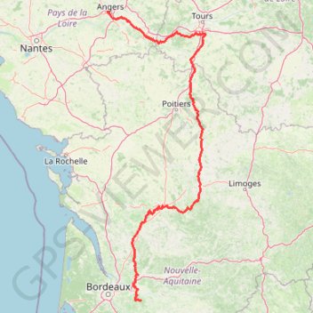 Itinéraire Avrillé-Rauzan 600 km-18106065, distance, dénivelé, altitude, carte, profil, trace GPS