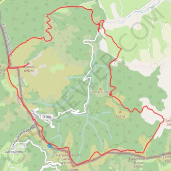 Itinéraire Pays Basque, Sare et les palombières, distance, dénivelé, altitude, carte, profil, trace GPS