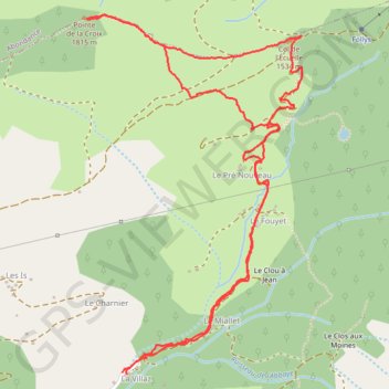 Itinéraire Pointe de la Croix, distance, dénivelé, altitude, carte, profil, trace GPS