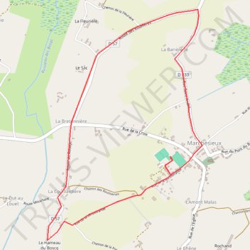 Itinéraire 5 - 5km des Foulées des Marais, distance, dénivelé, altitude, carte, profil, trace GPS