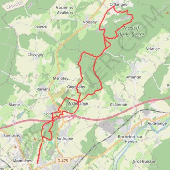 Itinéraire Petit tour dans la Serre, distance, dénivelé, altitude, carte, profil, trace GPS