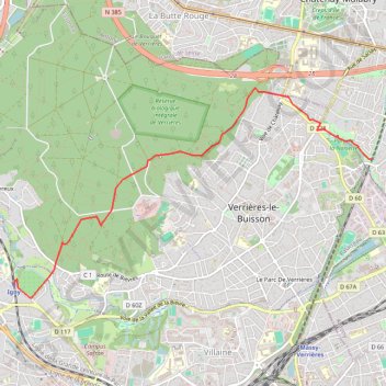 Itinéraire Chemin de Compostelle - de Antony à Igny, distance, dénivelé, altitude, carte, profil, trace GPS