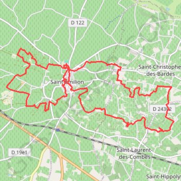 Itinéraire Autour de Saint Emilion, distance, dénivelé, altitude, carte, profil, trace GPS