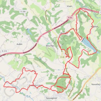 Itinéraire Boucle VTT depuis Navailles-Angos, distance, dénivelé, altitude, carte, profil, trace GPS