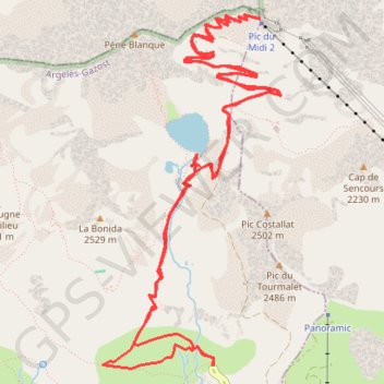 Itinéraire Pic du midi de Bigorre, distance, dénivelé, altitude, carte, profil, trace GPS