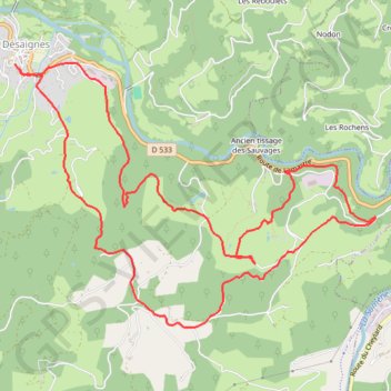 Itinéraire Randonnees desaignes, distance, dénivelé, altitude, carte, profil, trace GPS