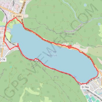 Itinéraire Lac de Nantua, distance, dénivelé, altitude, carte, profil, trace GPS