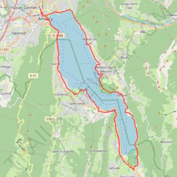 Itinéraire Annecy Randonnée, distance, dénivelé, altitude, carte, profil, trace GPS