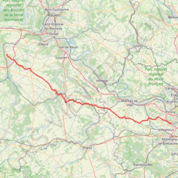 Itinéraire Paris - Le Bec Hellouin, distance, dénivelé, altitude, carte, profil, trace GPS
