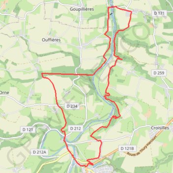 Itinéraire Rando Thury-Harcourt (GR 36), distance, dénivelé, altitude, carte, profil, trace GPS