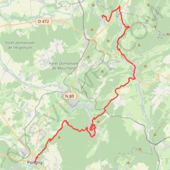 Itinéraire trace, distance, dénivelé, altitude, carte, profil, trace GPS
