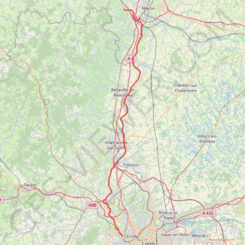 Itinéraire Bosch eBike Tour: Davayé, distance, dénivelé, altitude, carte, profil, trace GPS