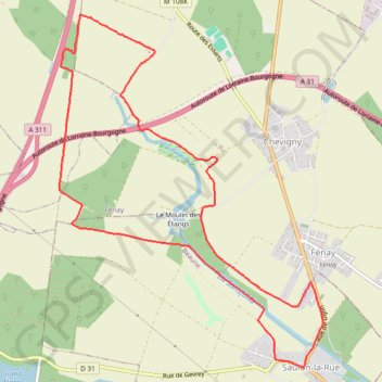 Itinéraire Sur la trace des moines de Cîteaux, distance, dénivelé, altitude, carte, profil, trace GPS