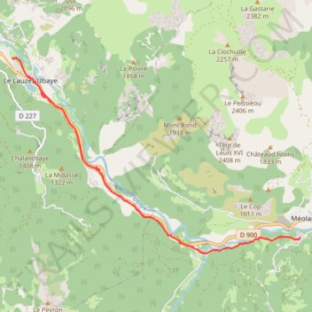 Itinéraire TLSP J2 Lauzet-Méolans-20647691, distance, dénivelé, altitude, carte, profil, trace GPS