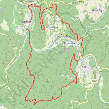 Itinéraire Trail de la Sainte Agathe 22k - Laforêt, distance, dénivelé, altitude, carte, profil, trace GPS