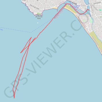 Itinéraire SailFreeGps_2022-07-24_15-36-06, distance, dénivelé, altitude, carte, profil, trace GPS