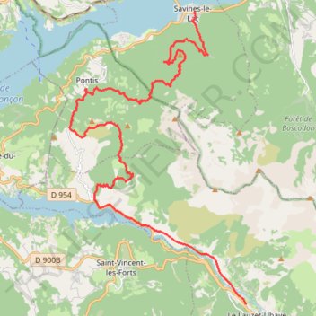 Itinéraire TLSP J2 Savines-Lauzet-20616610, distance, dénivelé, altitude, carte, profil, trace GPS