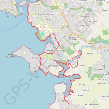 Itinéraire Trégunc (29910), distance, dénivelé, altitude, carte, profil, trace GPS