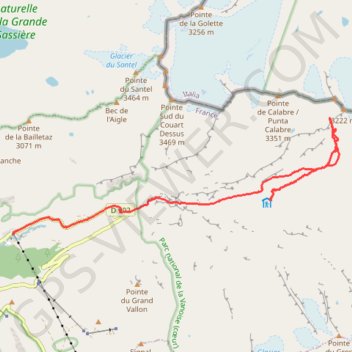 Itinéraire Couloir bassagne, distance, dénivelé, altitude, carte, profil, trace GPS