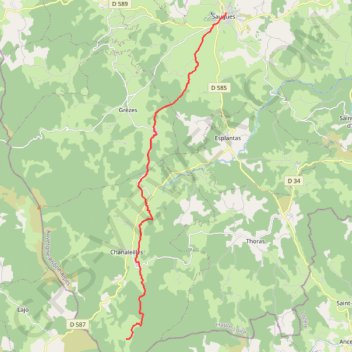 Itinéraire SauguesLeSauvage, distance, dénivelé, altitude, carte, profil, trace GPS
