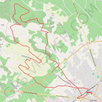 Itinéraire Le sentier des hauts de Gaillac, distance, dénivelé, altitude, carte, profil, trace GPS