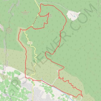 Itinéraire Pourieres, distance, dénivelé, altitude, carte, profil, trace GPS