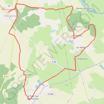 Itinéraire Les Silex, distance, dénivelé, altitude, carte, profil, trace GPS