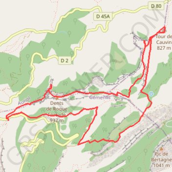Itinéraire Tour Cauvin, distance, dénivelé, altitude, carte, profil, trace GPS