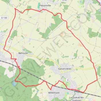 Itinéraire Millemont, distance, dénivelé, altitude, carte, profil, trace GPS