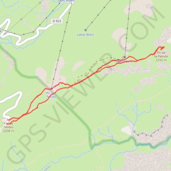 Itinéraire Pic des Tentes, distance, dénivelé, altitude, carte, profil, trace GPS